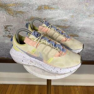 Nike Crater Impact Shoes Womens Size 8 Yellow Pastel Running Sneakers CW2386-700